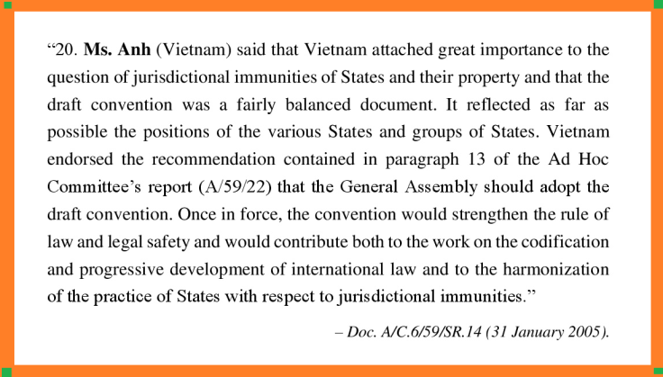 VN on jurisdictional immunities