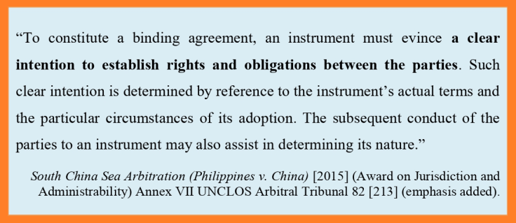 SCS Arb on definition of a Treaty