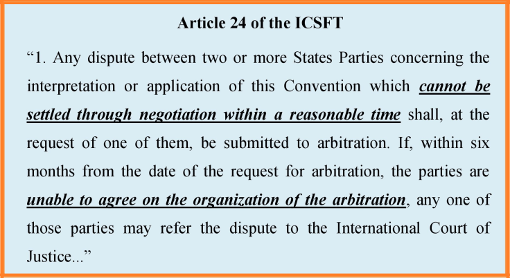 Art 24 ICSFT