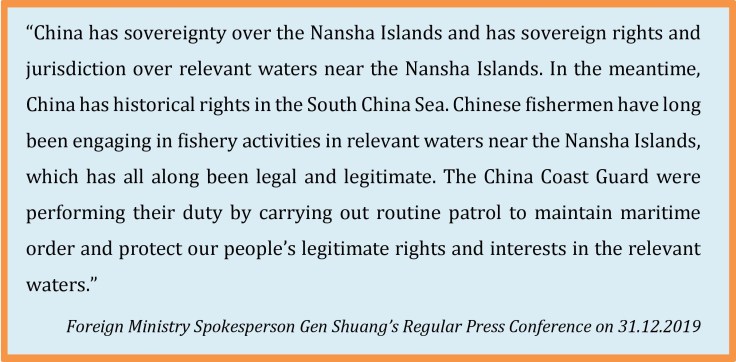 China MOFA Natuna Dec 2019