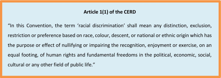 Art 1.1 CERD